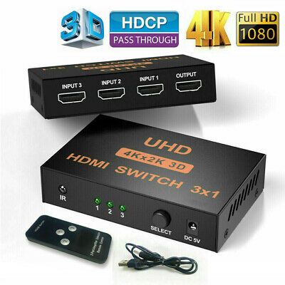 HDMI SWITCH ΜΕΤΑΛΙΚΟ 3IN / 1OUT